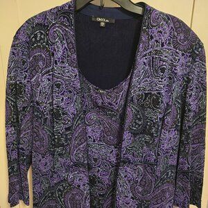 Onxy Women's Twin Set with Palazzo Pants